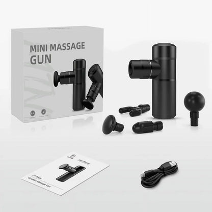 Comfier Mini Deep Tissue Massage Gun With 4 Heads And USB Charging