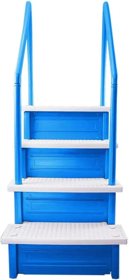 Aqua Select Anti-Slip In-Pool Steps, Gray, 28in W x 81in H, 300 lbs Capacity - For Above Ground Pools