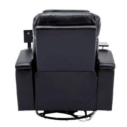 Power Home Theater Recliner Chair, 34.6 D x 38.2 W x 41.4 H, 110-160 Recline, 270 Swivel