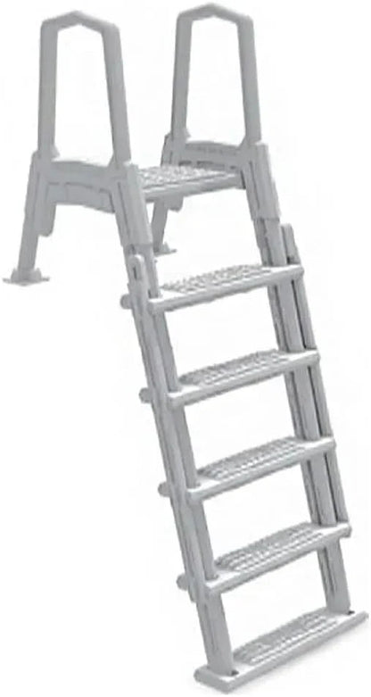 Aqua Select Anti-Slip In-Pool Steps, Gray, 28in W x 81in H, 300 lbs Capacity - For Above Ground Pools