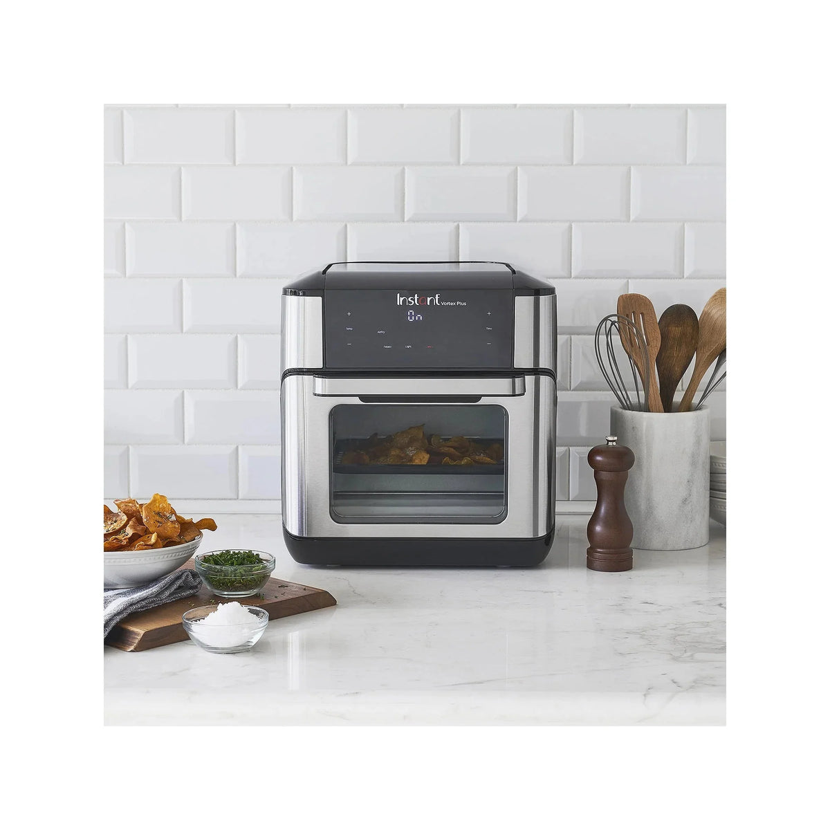Instant Pot Vortex Plus 10-Quart Stainless Steel Air Fryer Oven, 7-in-1 - Black & Silver