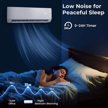18,000 BTU 21 SEER2 208-230V WiFi Mini-Split Air Conditioner Heat Pump System