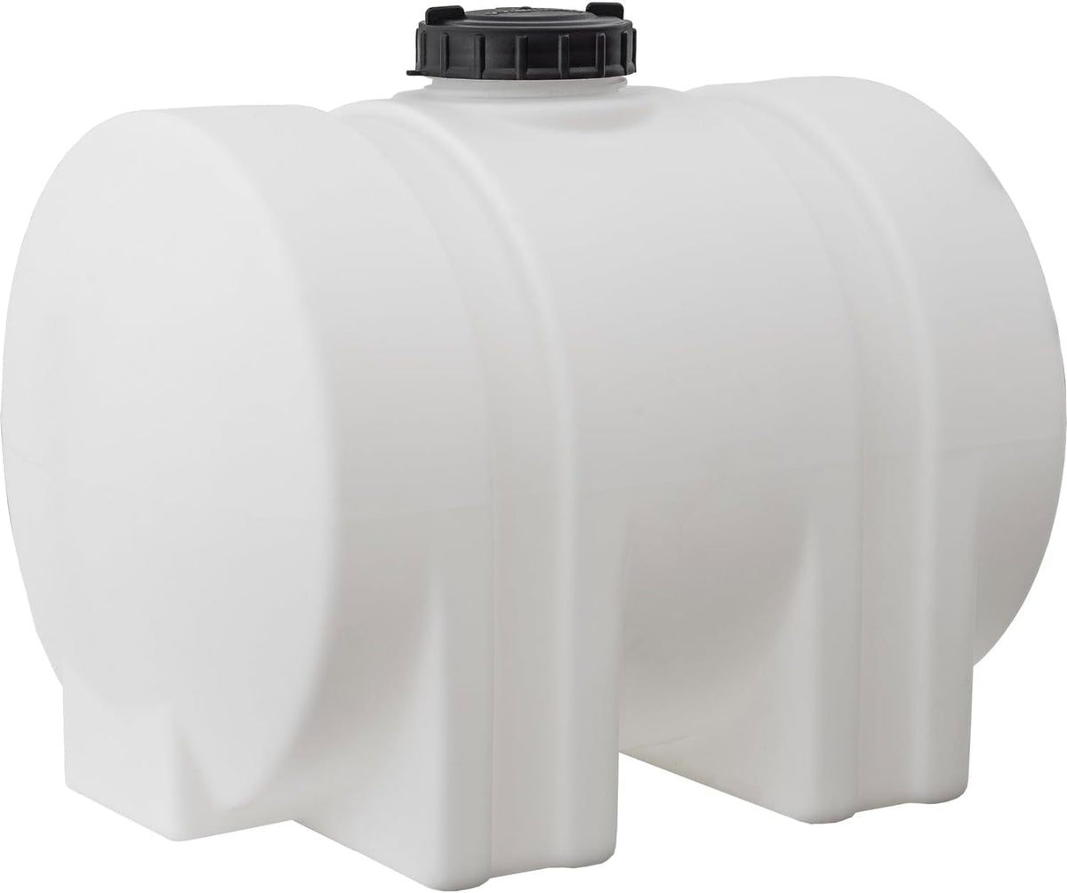 550-Gallon Horizontal Polyethylene Water Tank With Legs - 5-1/2 in Fill Cap, 2 in NPT Outlet