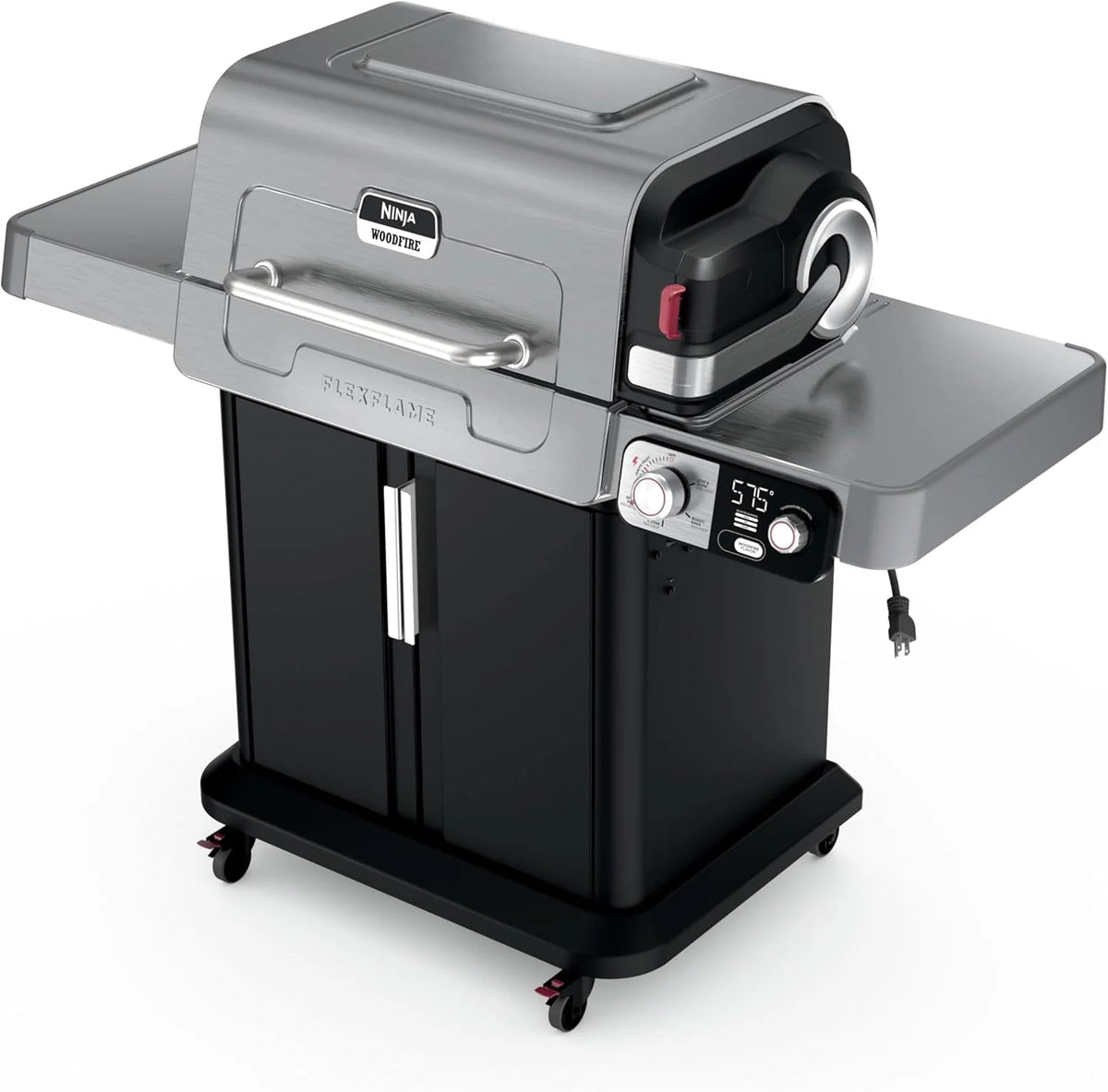 5-in-1 Electric and Propane 3-Burner Outdoor Grill and Smoker, Stainless Steel