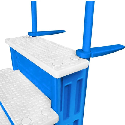 Aqua Select Anti-Slip In-Pool Steps, Gray, 28in W x 81in H, 300 lbs Capacity - For Above Ground Pools