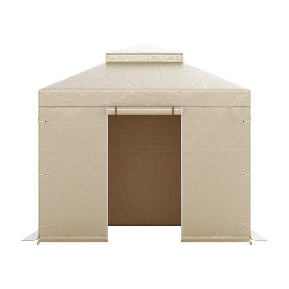 KFFKFF Winter Gazebo Cover for 10 x 10 ft Double-Tiered Gazebos, Beige - LTS-MM180-1010