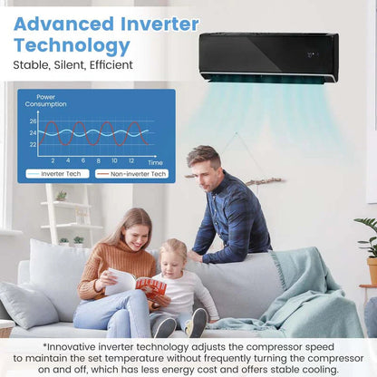 18,000 BTU 21 SEER2 208-230V WiFi Mini-Split Air Conditioner Heat Pump System