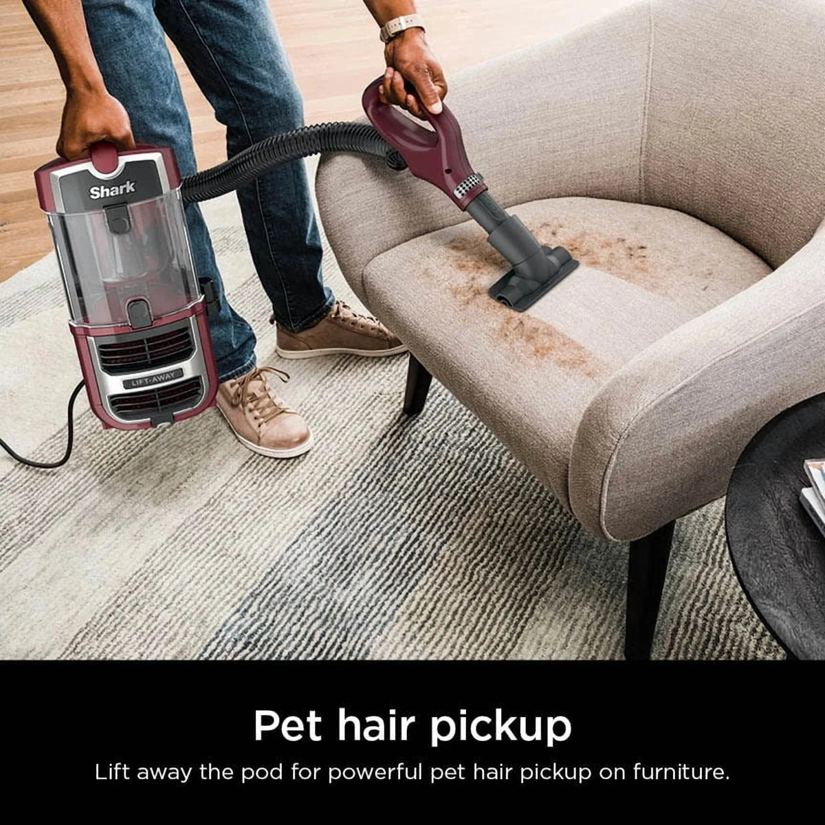 Shark Navigator Lift-Away Pet Upright Vacuum With HEPA Filter And PowerFins Brushroll - ZU660