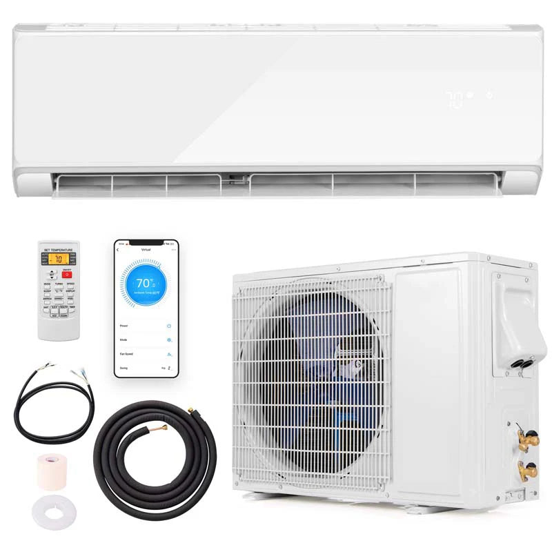 18,000 BTU 21 SEER2 208-230V WiFi Mini-Split Air Conditioner Heat Pump System
